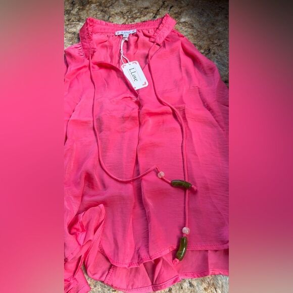 Vibrant Pink Sheer Top - Picture 4 of 5